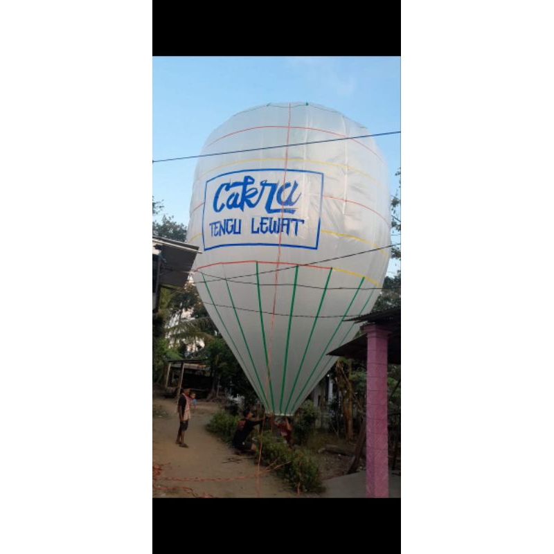 Balon udara ukuran besar ful lakban warna