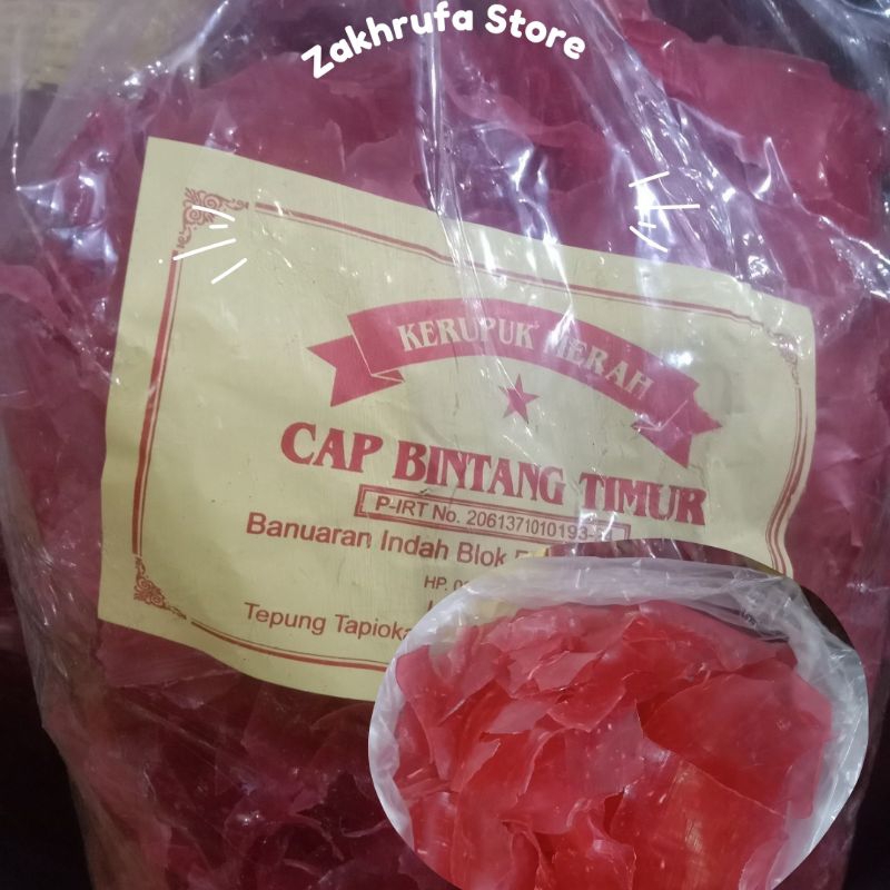 

KERUPUK MERAH PADANG Cap Bintang Timur 1KG