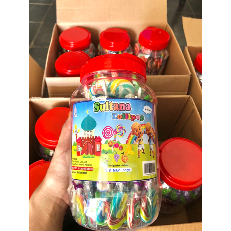 

1 toples permen Lolipop bulat isi 60pcs | permen Lolipop murah isian banyak | isi 60pcs