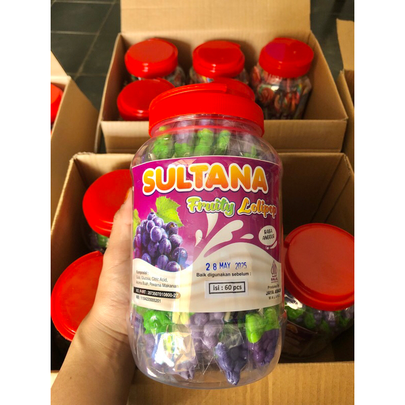 

1 toples permen Lolipop rasa Anggur isi 60pcs | permen enak isian banyak | permen Lolipop murah