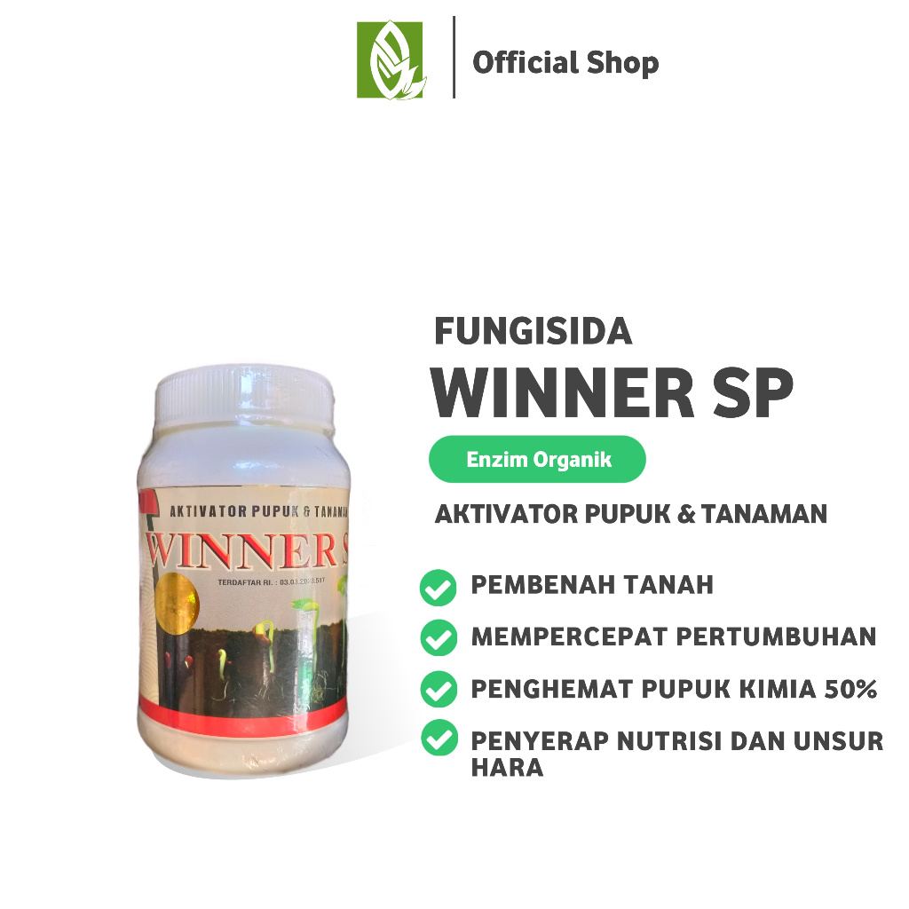 WINNER SP FUNGISIDA PEMBENAH TANAH & AKTIVATOR PUPUK 500 gr