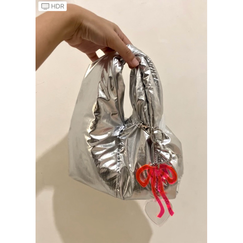 SLOVV Silver Mini Hand Bag Lilo Puffy Bag