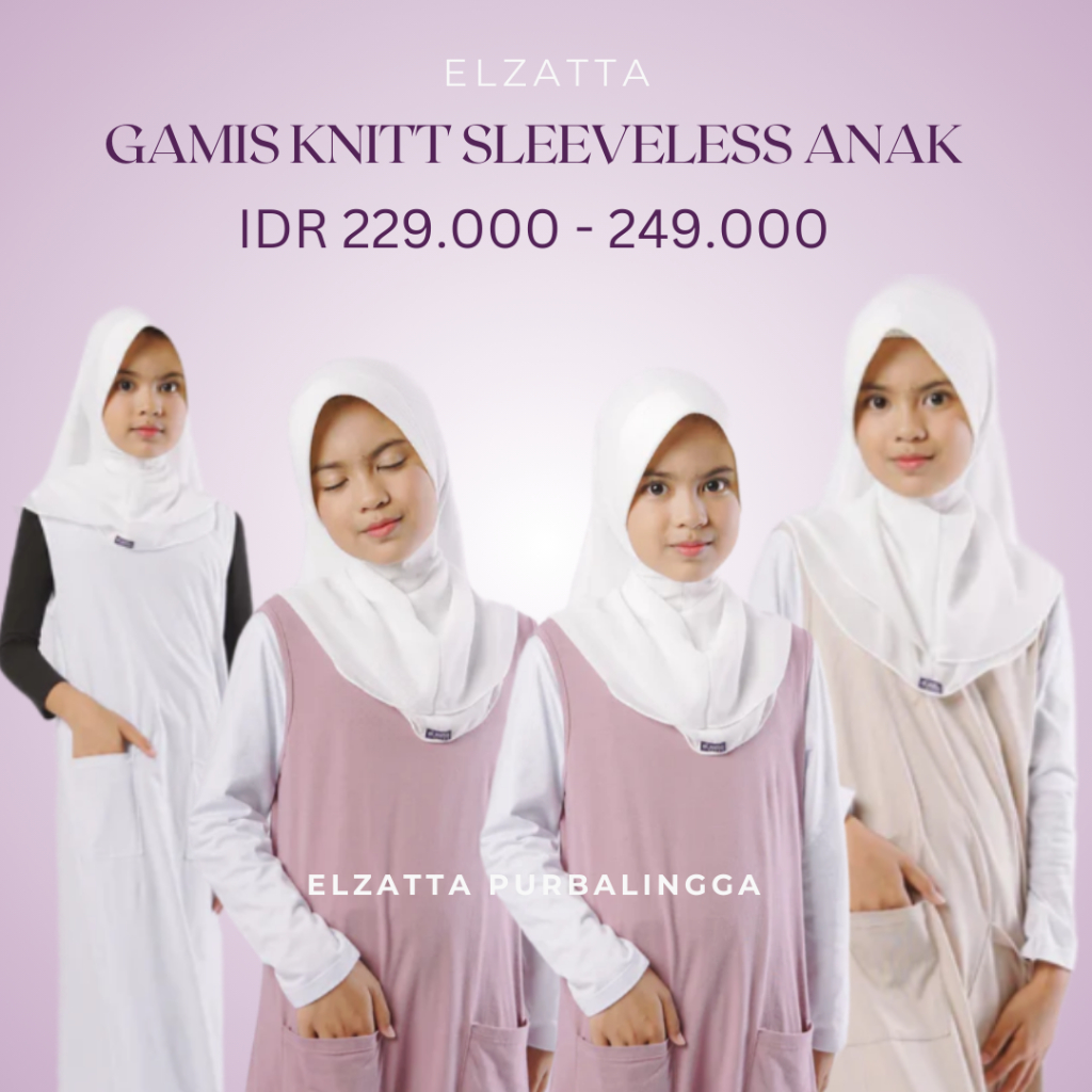 ELZATTA GAMIS KNIT SLEEVELESS ANAK INNER TANPA LENGAN BAHAN KAOS ADEM NYAMAN UNTUK SI KECIL
