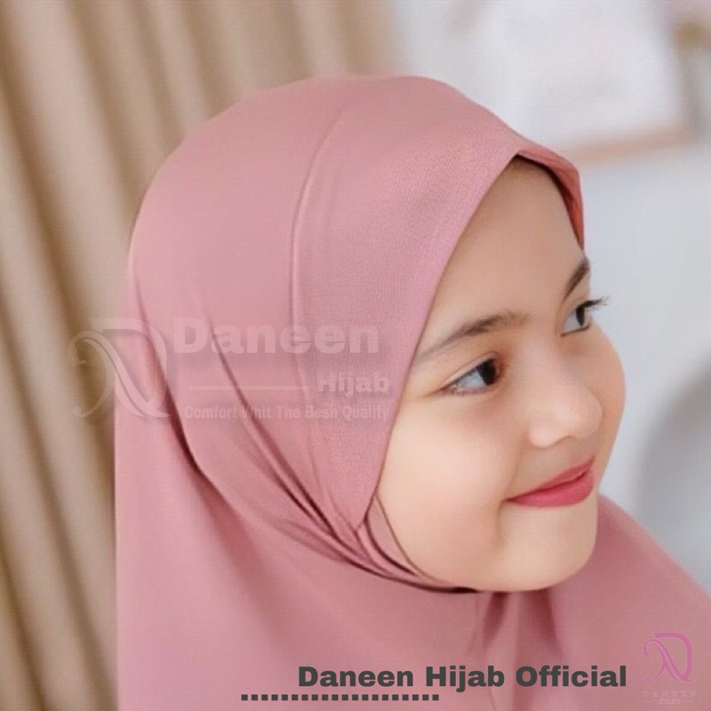 Hijab Anak Instan Malay Dagu Anak Remaja Jersey| Daneen Hijab