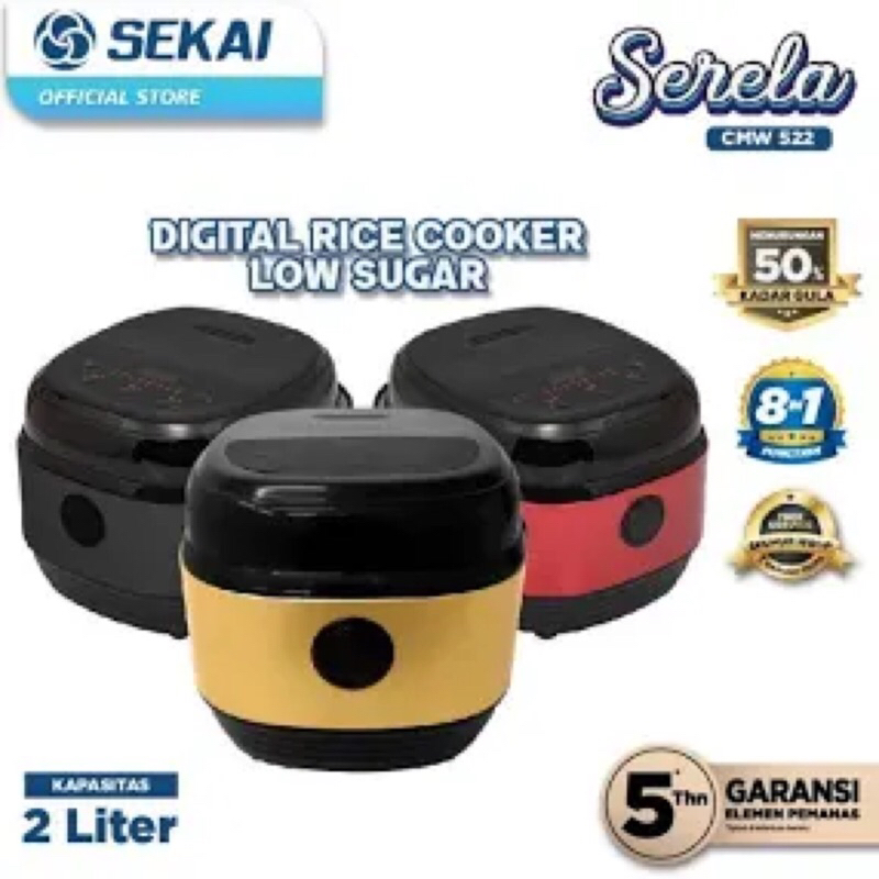 SEKAI Magic com rice cooker low sugar low carbo 2 liter CMW 522 CMW522