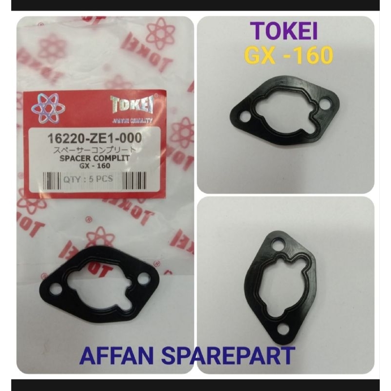 SPACER  GX 160 TOKEI / PLAT KARBURATOR GX 160 ASLI TOKEI