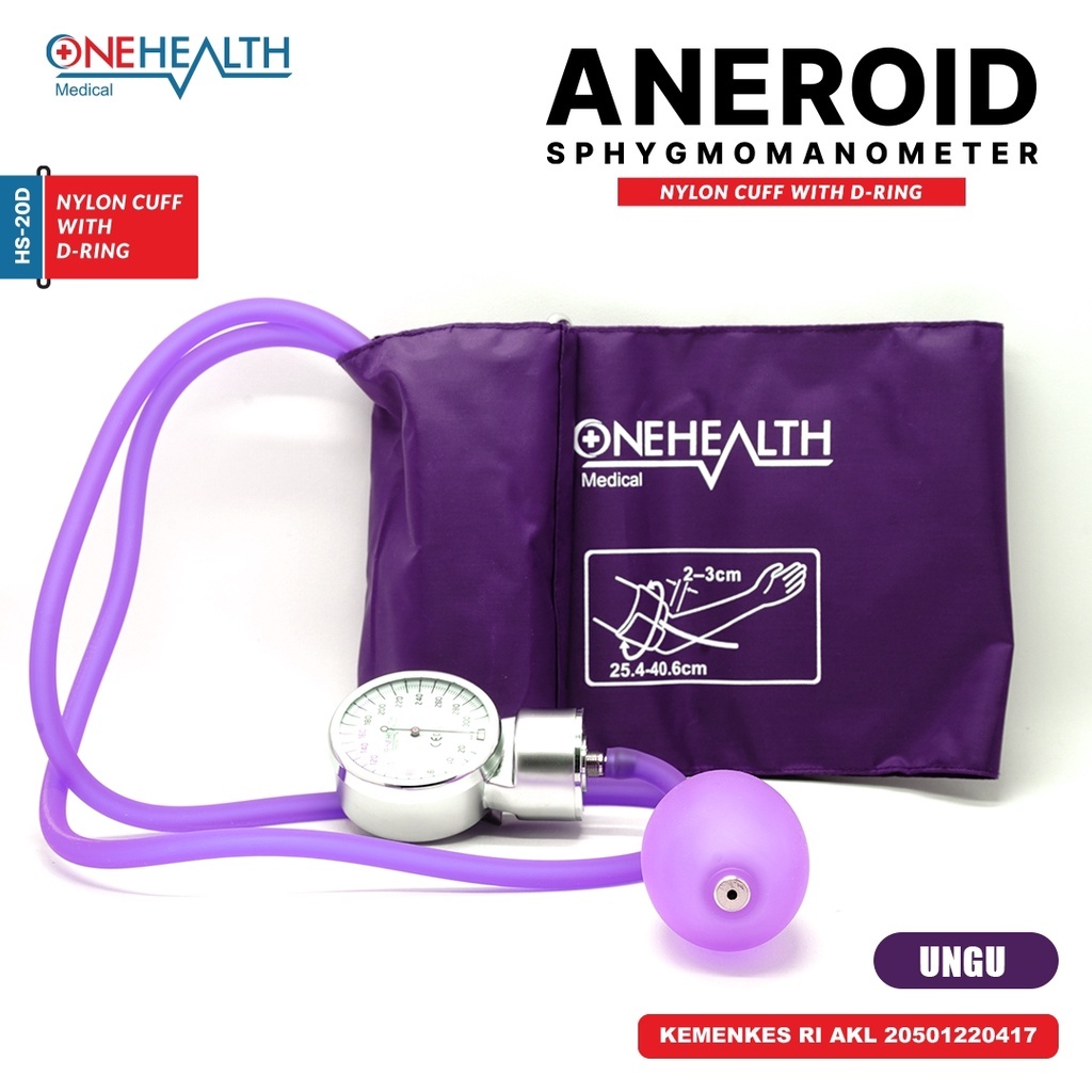 Onehealth Alat Tensi Tensimeter Aneroid Manual Tensi Meter Darah
