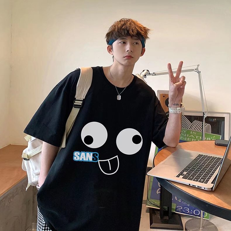 Kaos SANS korean style kaos oblong big size kaos korean style wanita kaos korean style pria bigsize 