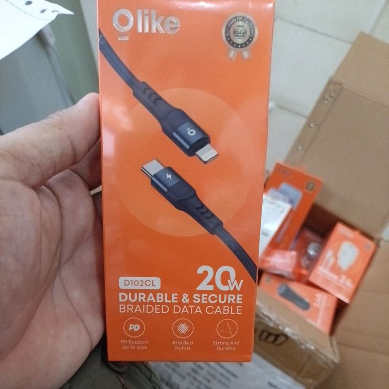 Kabel Data Braided Olike Tipe-C to Iphone Lightning