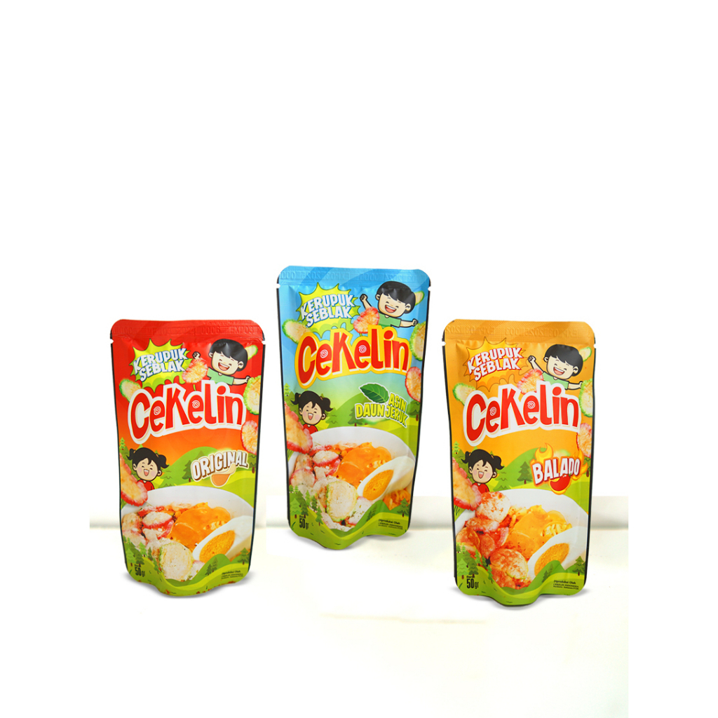 

CEKELIN Snack Jajanan Cemilan Viral Keripik Seblak Rasa Original Seblak Pedas Poll