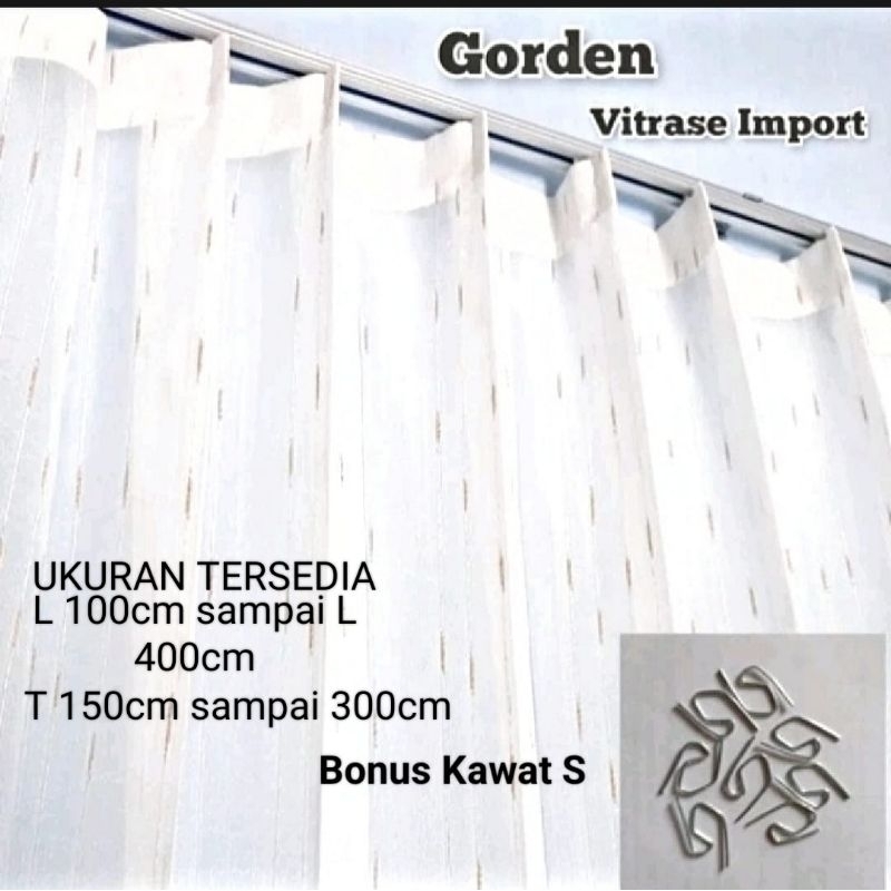 Vitrase Gorden Tebal Gorden Vitrase Putih 3 Warna