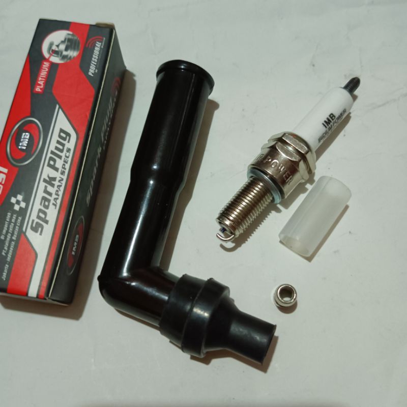 COP TUTUP BUSI + BUSI RACING PLATINUM VESPA LX S SPRINT PRIMAVERA 3V 150 CC