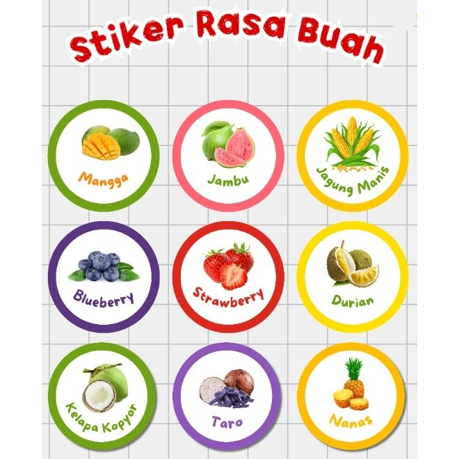 

STIKER JUS BUAH / STIKER JUS / STIKER MAKANAN / STIKER RASA RASA