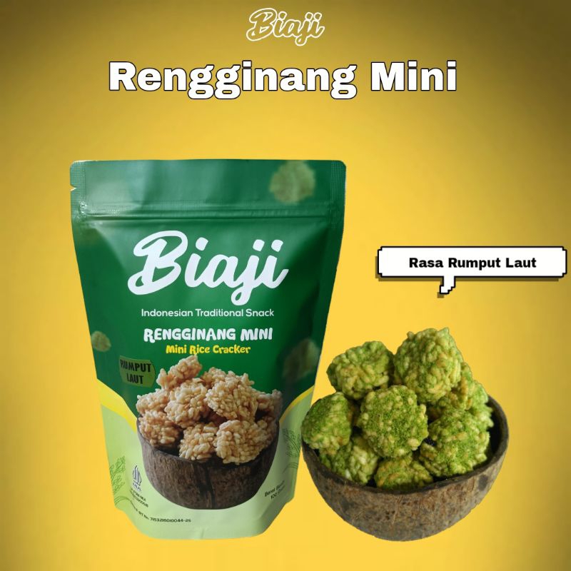 

Rengginang mini Biaji rasa Rumput Laut 100gr