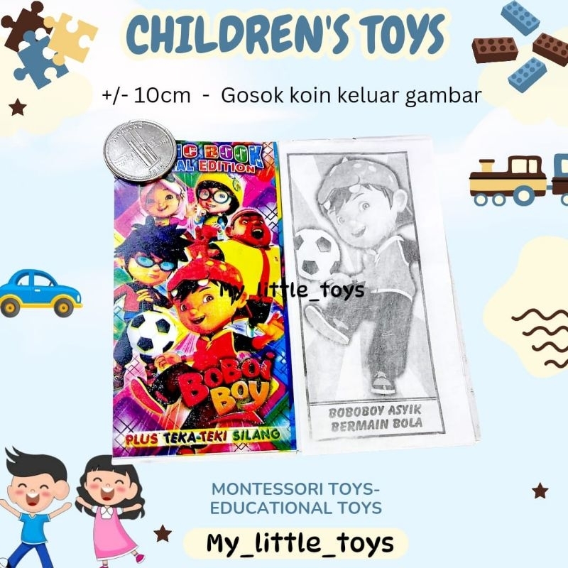 

mainan gosok koin isi 5 buku magic book jadul yang seru banget