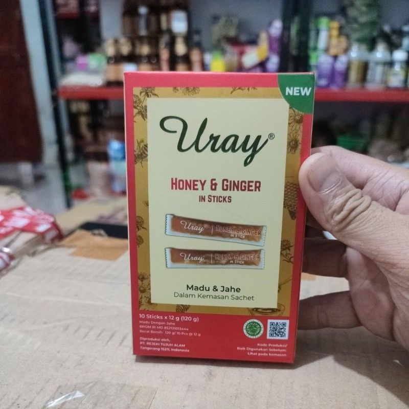 MADU URAY GINGER ISI 10 SACHET 12 GR - MADU URAY GINGER JAHE