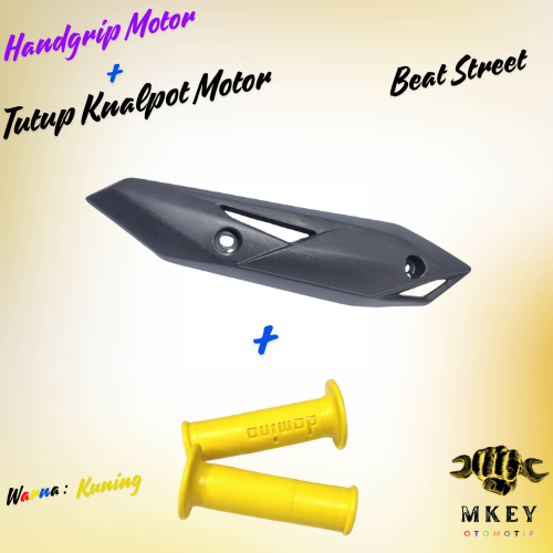 Tutup Pelindung Tameng Knalpot Beat Street Plus Handgrip Domino Polos Original Standar