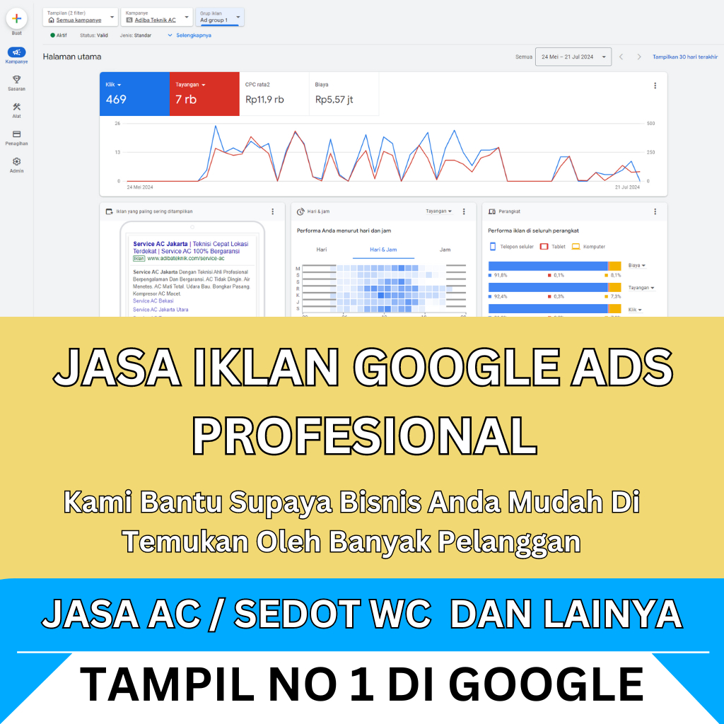 Jasa Google Ads Profesional Dengan Akun Google ADS