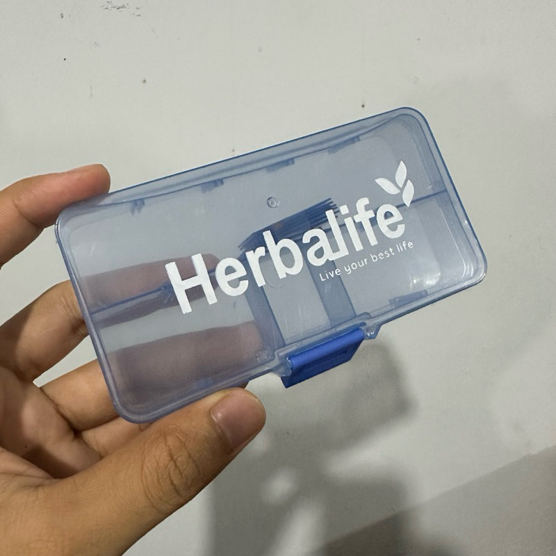 Kotak pil tablet herb*life-Tablet Biru