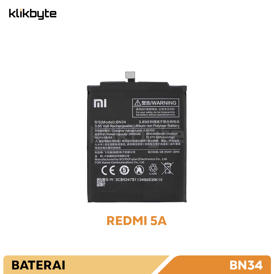 BATERAI XIAOMI REDMI 5A BN34 BN-34 OEM
