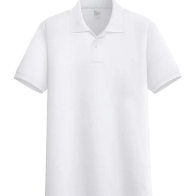Limited  kaos polos murah kaos polo shirt pria wanita baju lacoswrna putih  M