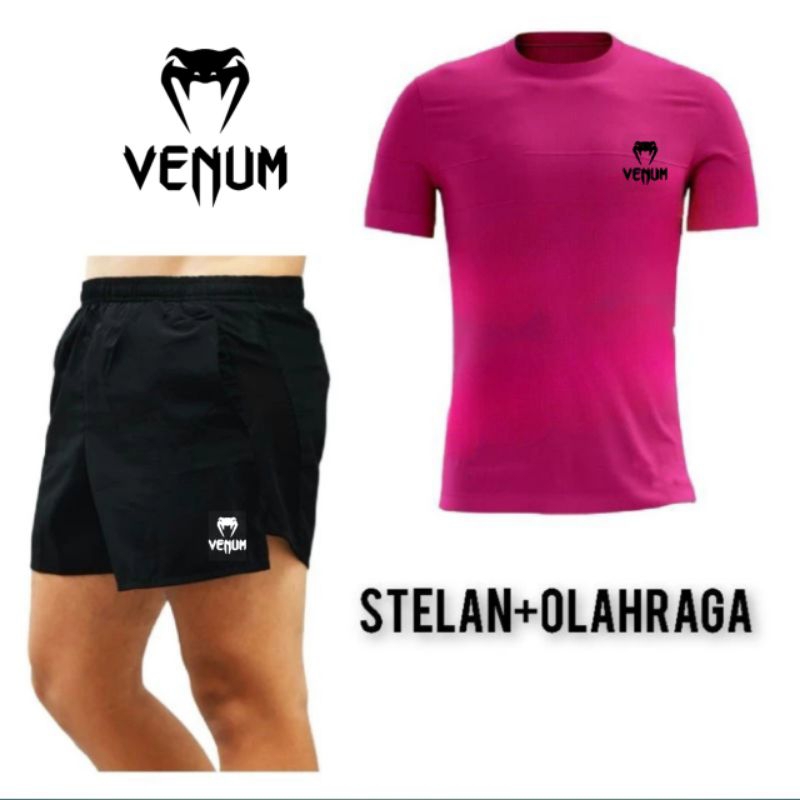Satu Set Pakaian Olahraga Jersey Baju dan Celana Lari Pria Wanita