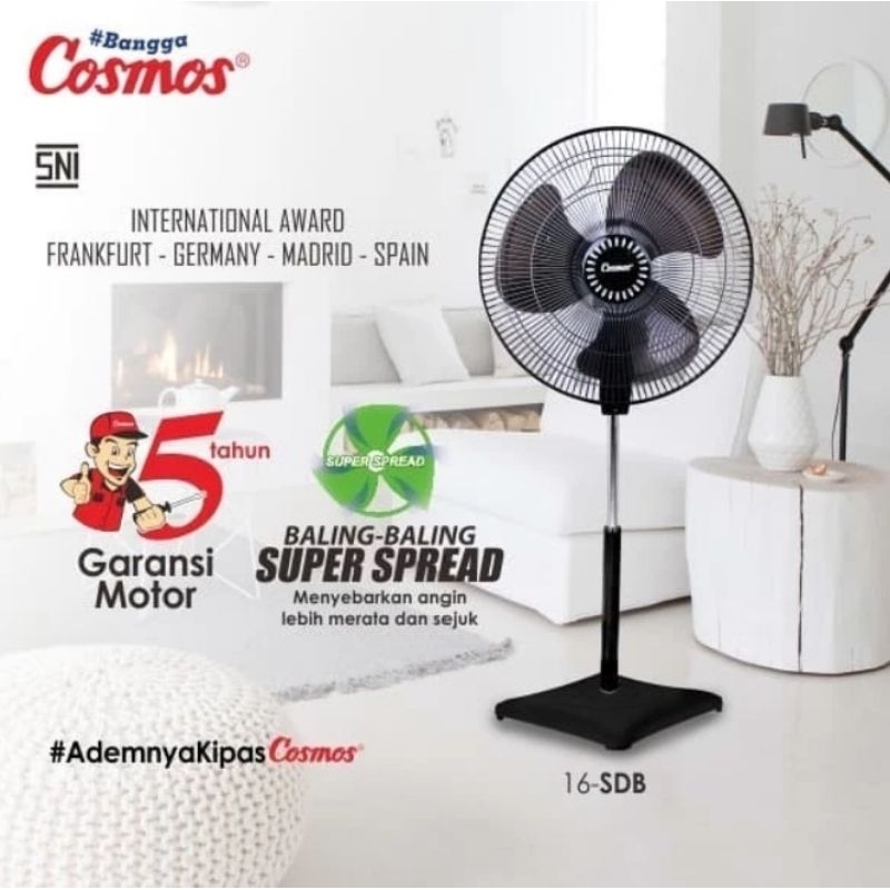COSMOS Kipas Angin Berdiri 16 SDB 16SDB 16inch 16" 16 inch Stand Fan