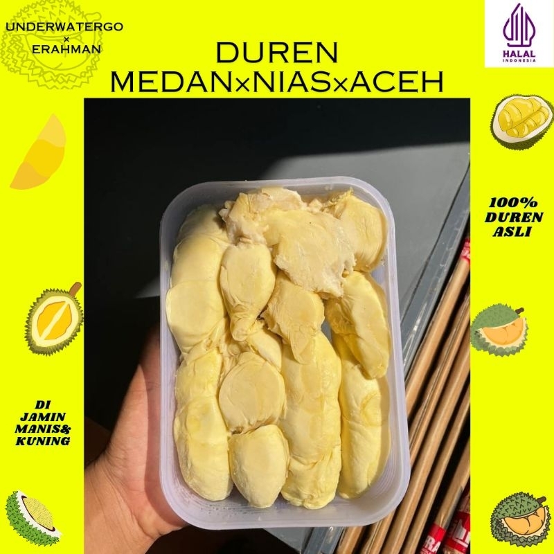 

DURIAN DUREN MEDAN ASLI PREMIUM GRADE AA DURPAS DENGAN BERAT +500GRAM