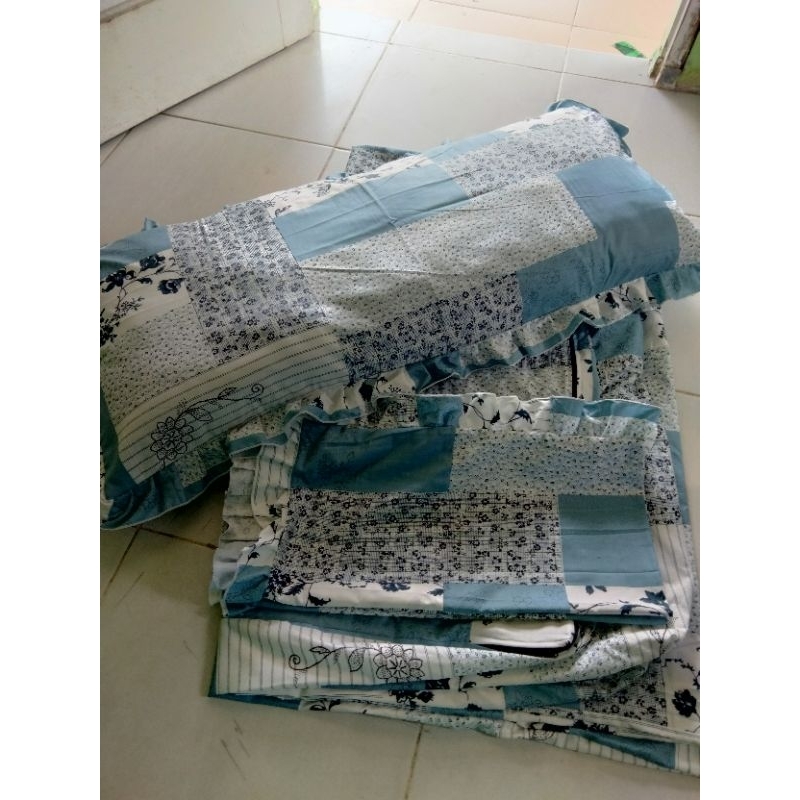 sarung bantal cinta bahan katun sanghai esra/star