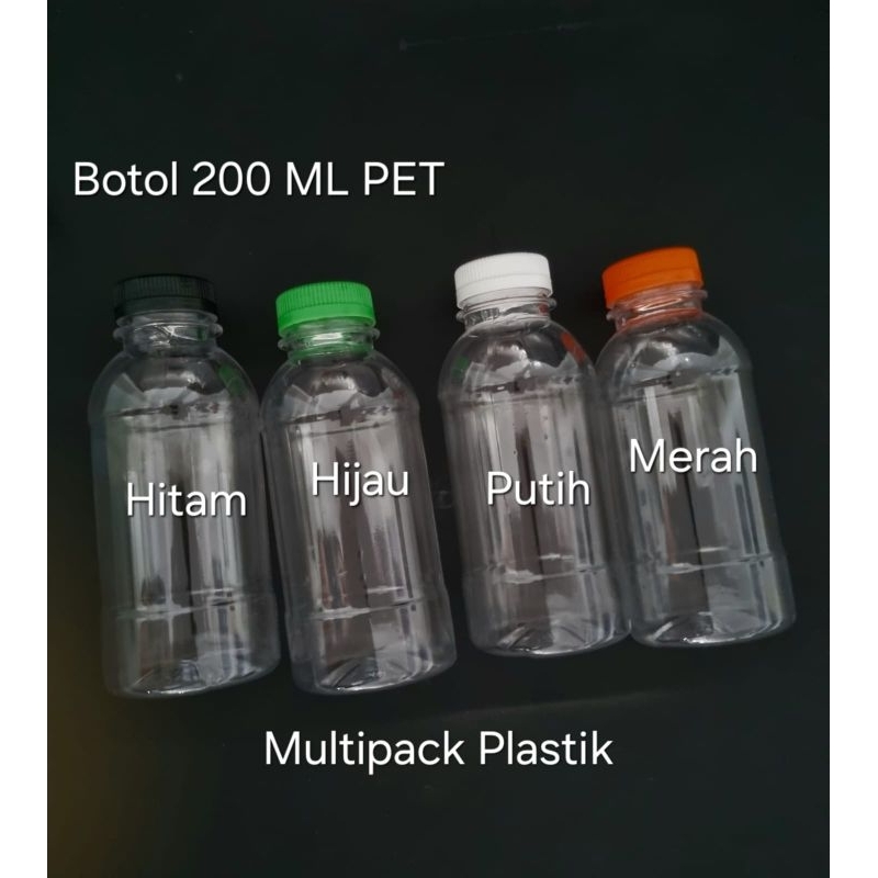 BOTOL PLASTIK ALMOND 200 ML PET