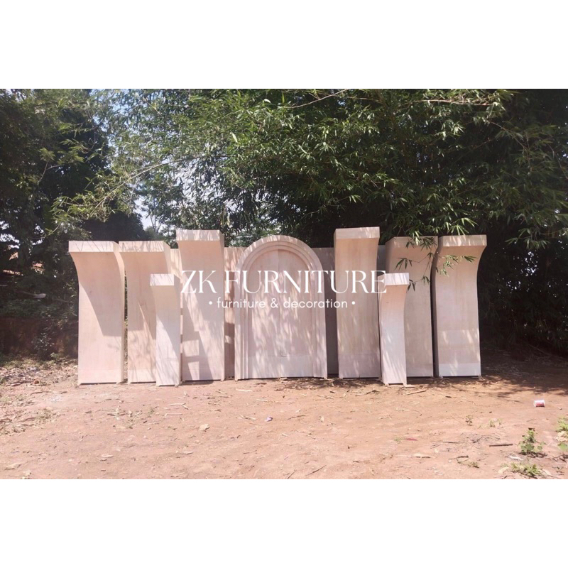 pelaminan backdrop triplek mewah / backdrop pernikahan / dekorasi wedding backdrop