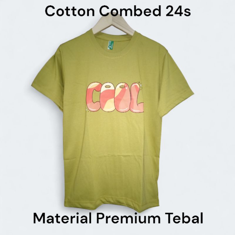 THE RIDDEN - [TEBAL] KAOS DEWASA LENGAN PENDEK UNISEX PRIA DAN WANITA COTTON COMBED 24S HIJAU LIME