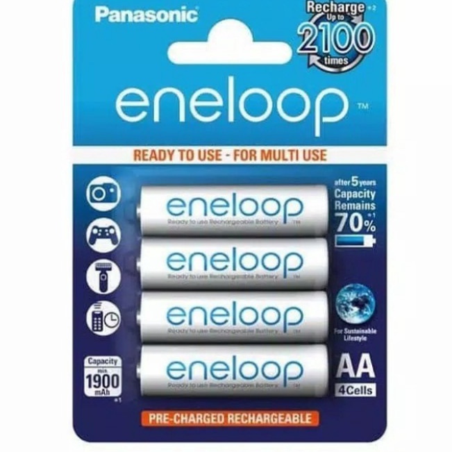 Baterai Cas AA ENELOOP PUTIH isi 4 pcs  PANASONIC
