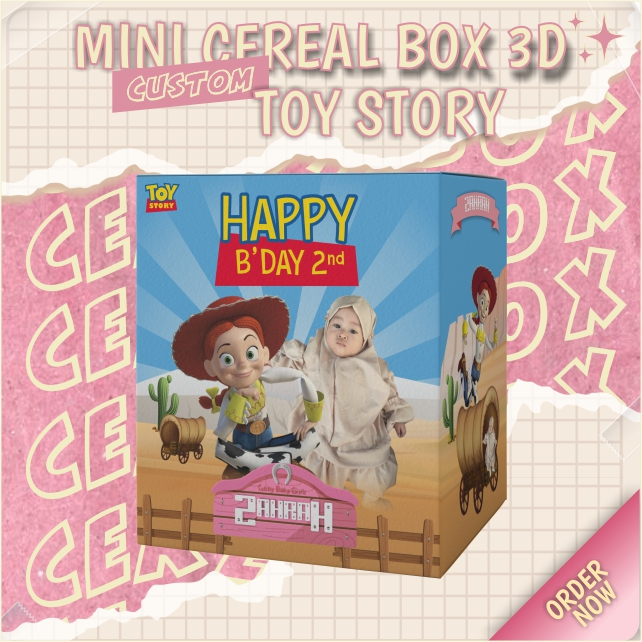 

(1 HARI JADI GIFT BOX CEREAL CUSTOM) Mini Box Toy Story Series Viral
