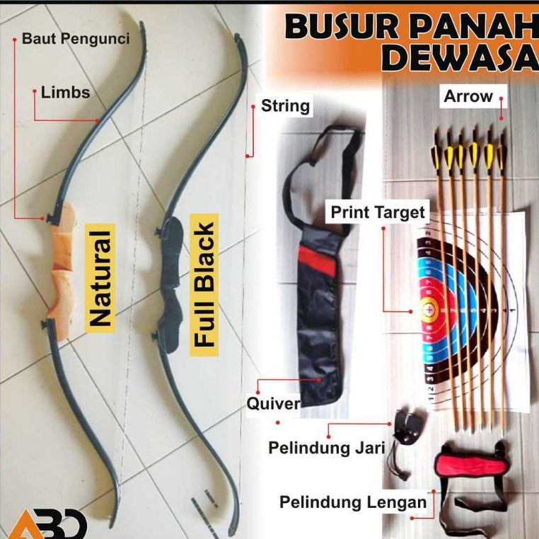 BUSUR PANAH DEWASA PEMULA LENGKAP