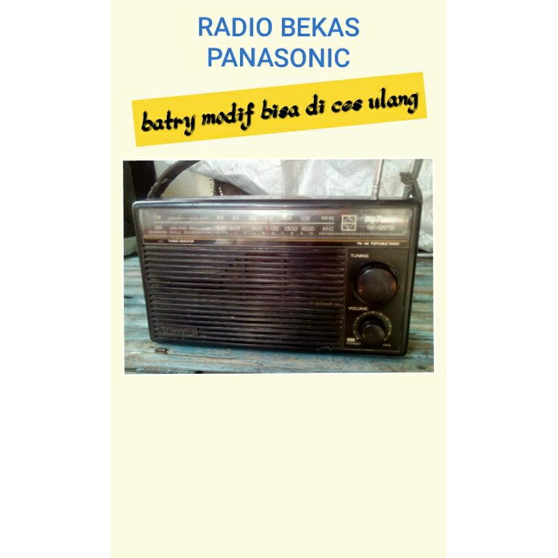 Radio panasonic bekas normal modif batrey cas