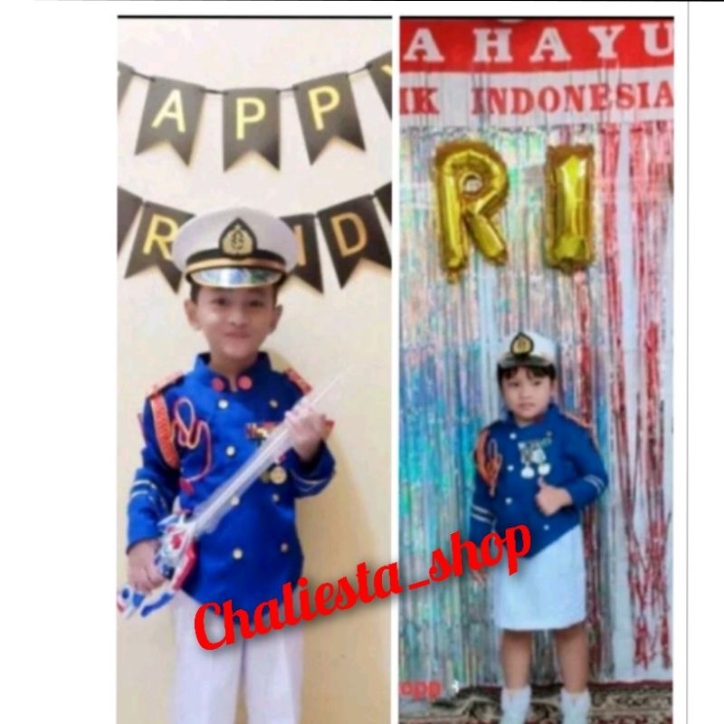 Baju Seragam Anak Karnaval Akademi Militer Polisi AL