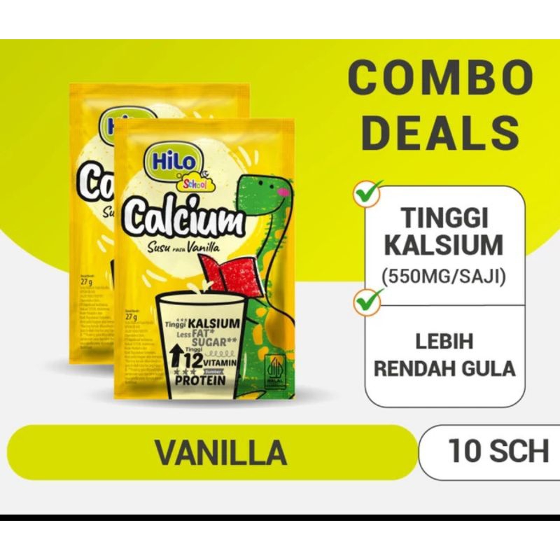 

1 rcg hilo school susu vanilla 10 sachet