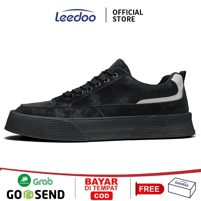 Leedoo Sepatu Sneakers Casual Sepatu Pria Kekinian Sepatu Kulit Fashion Kekinian MC454