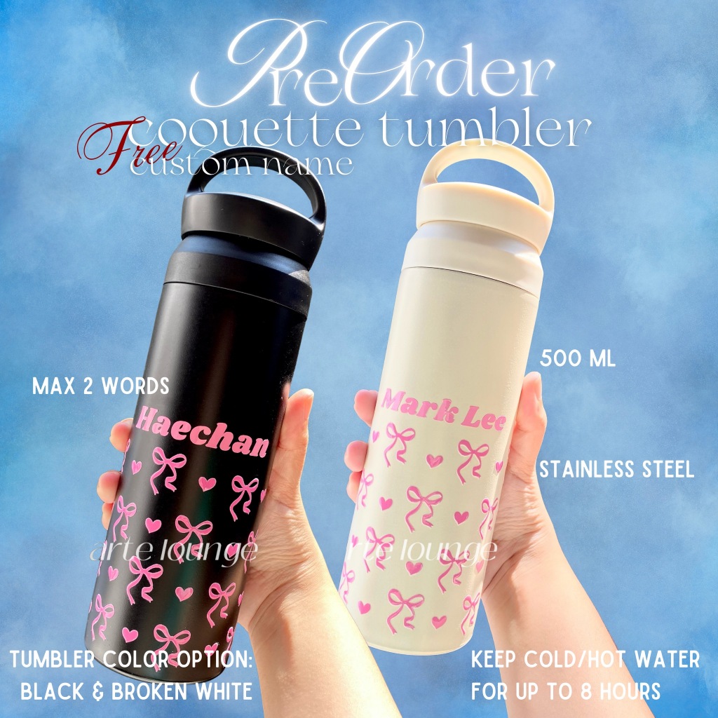 tumbler coquette custom nama / thermos coquette / botol minum coquette