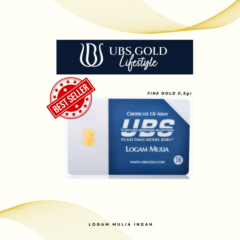 Logam Mulia UBS 0.5 GR/Gram Emas batangan SNI