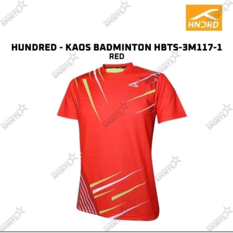 kaos jersey badminton hundred 1171 red