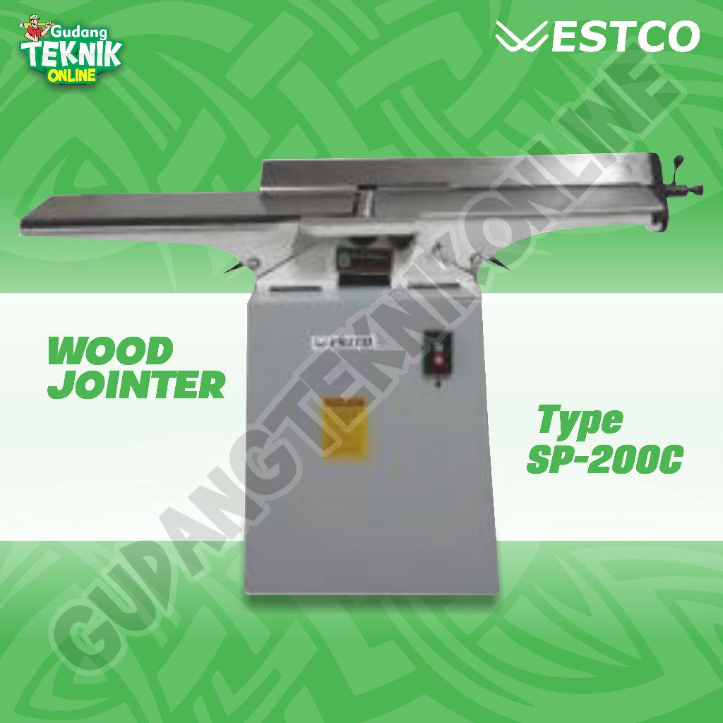 Mesin Jointer 8" WESTCO SP-200C / Wood Jointer 8 Inch Meja Perata Ketam Lurus Siku Kayu Pasah Serut 