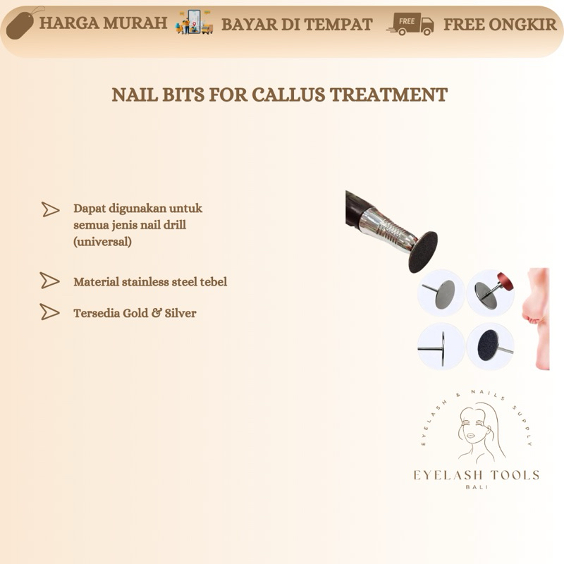 NAIL BITS FOR CALLUS TREATMENT DRILL MATA BOR KUKU CALLUS PEDICURE MANICURE