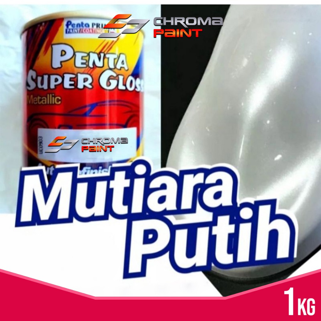 Cat Penta Super Gloss Metalic NC PEARL SPARKLE MET - Mutiara Putih / Lembayung Putih - Cat Mobil dan