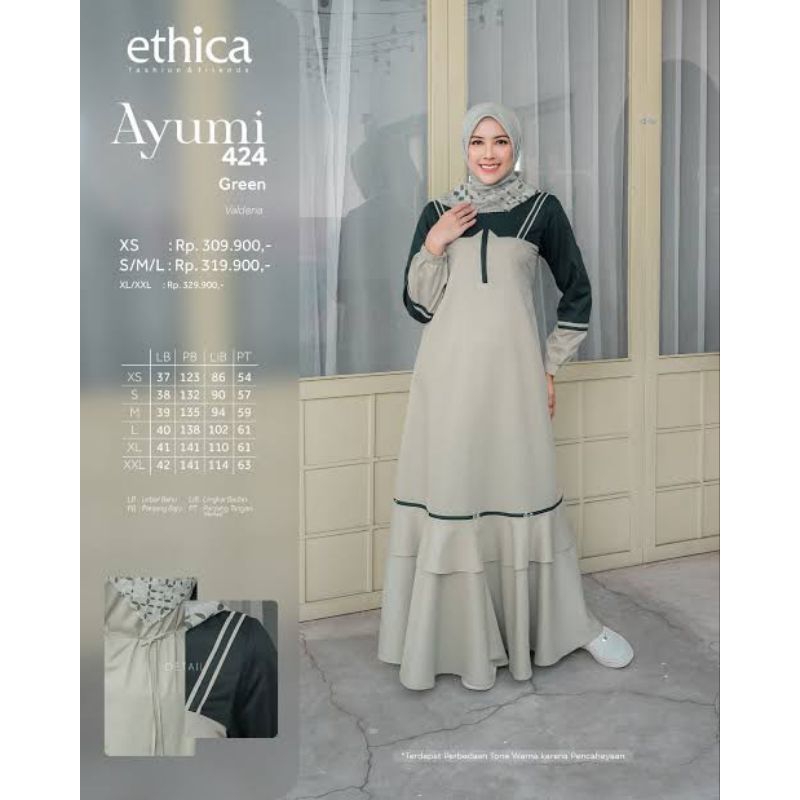 DRESS ONLY ETHICA AYUMI 424 GREEN GAMIS ETHICA