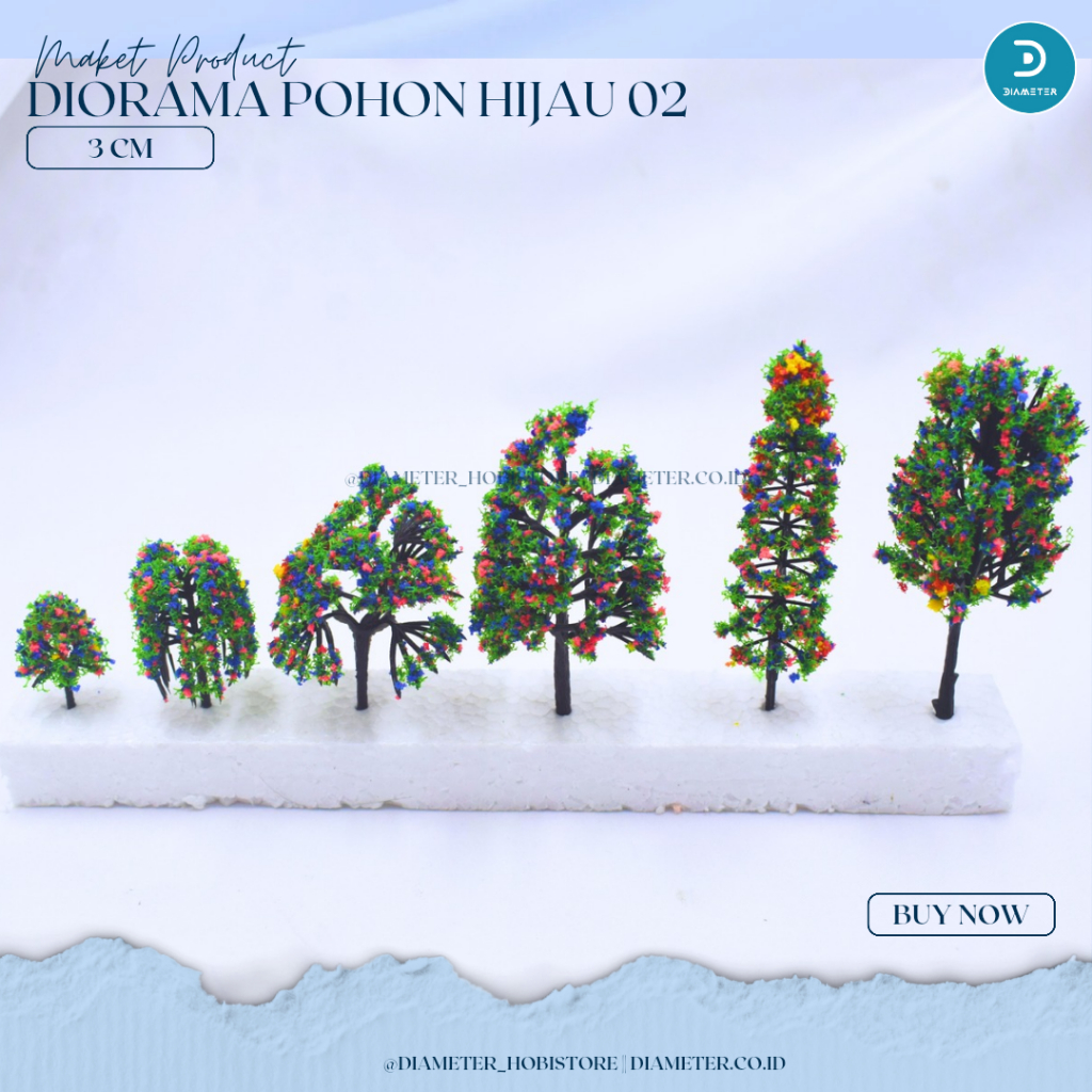 Bahan Maket Diorama Pohon Hijau