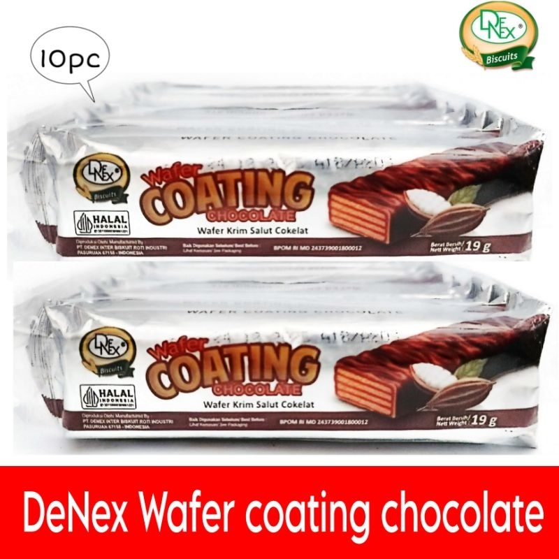 

DNex Denex wafer coating chocolate salut coklat isi 10