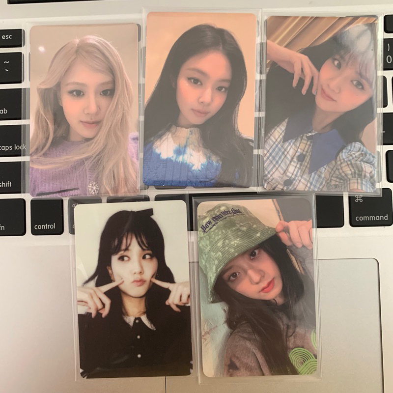 blackpink official photocard pc membership global weverse jennie jisoo lisa rose bucket hat blonde b