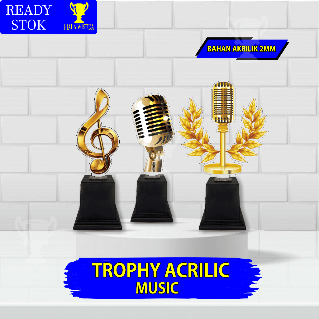 PIALA AKRILIK MUSIK-souvenir kontes musik